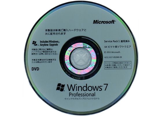 중국 진짜 Windows 7 직업적인 팩 64Bit OEM 체계 가득 차있는 버전 소프트웨어 협력 업체