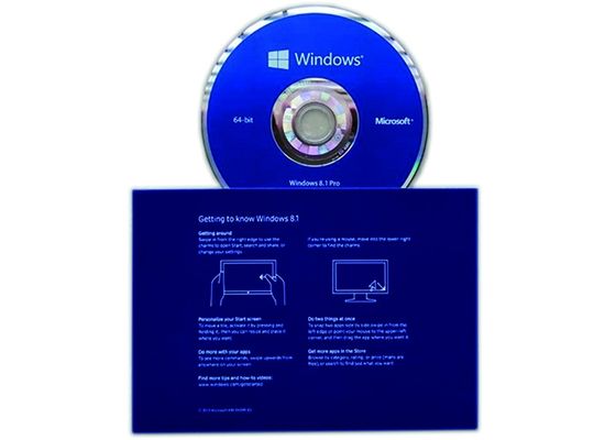 중국 진짜 Windows 8.1 직업적인 팩 64bit 운영 체계 가득 차있는 버전 소프트웨어 협력 업체