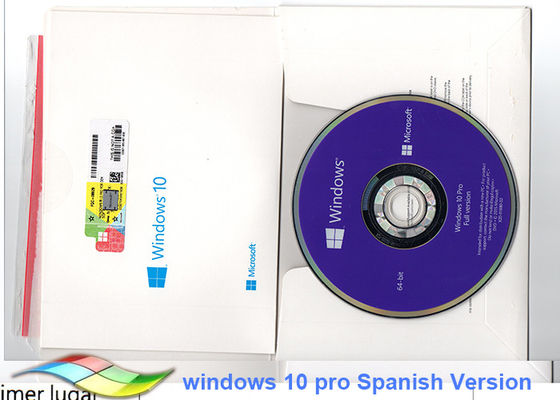 중국 Microsoft Windows 10 직업적인 OEM 스티커 64 조금 체계 스페인 사람 버전 협력 업체