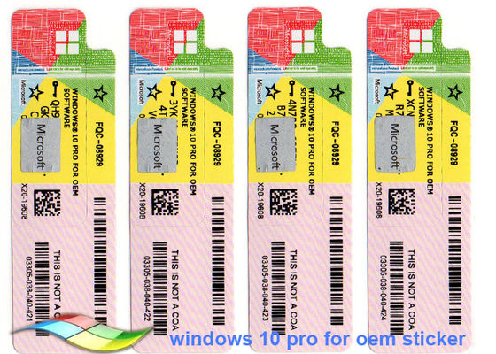 중국 진짜 Microsoft Windows 10 직업적인 Coa 64Bit 가득 차있는 버전 Windows 10 Coa 열쇠 협력 업체