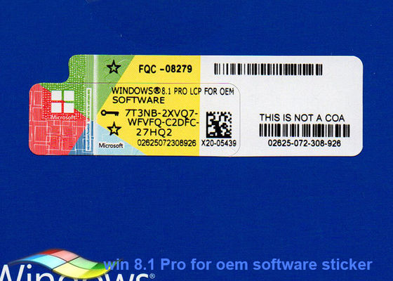 중국 Microsoft Windows 8.1 가득 차있는 버전 FQC-08279의 Windows Coa 스티커 협력 업체