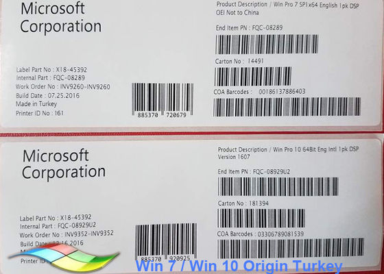 중국 노트북 본래 Windows 7 64 조금 제품 열쇠/Windows 7 Oem Dvd 협력 업체