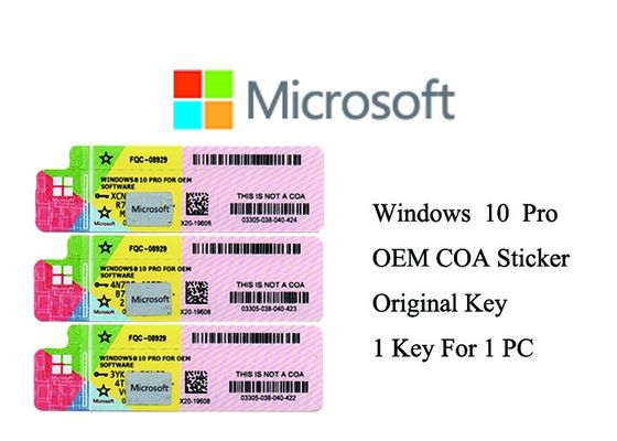 중국 온라인으로 100% 진짜 Windows 10 제품 중요한 가득 차있는 버전은 다 언어, Windows 10 직업적인 Coa 스티커를 활성화합니다 협력 업체