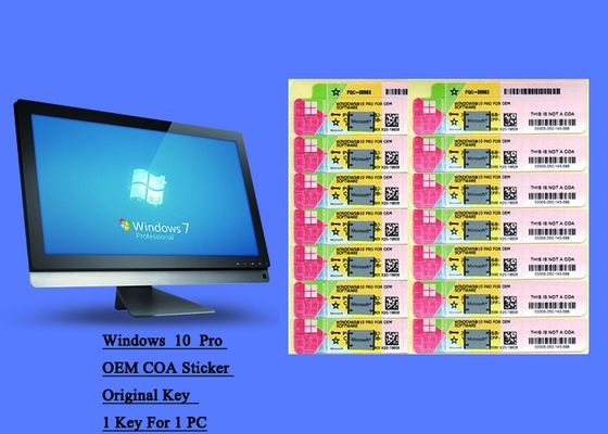 중국 Windows 10 직업적인 이탈리아 사람 COA 스티커 온라인 활성화 진짜 Customizable FQC 협력 업체