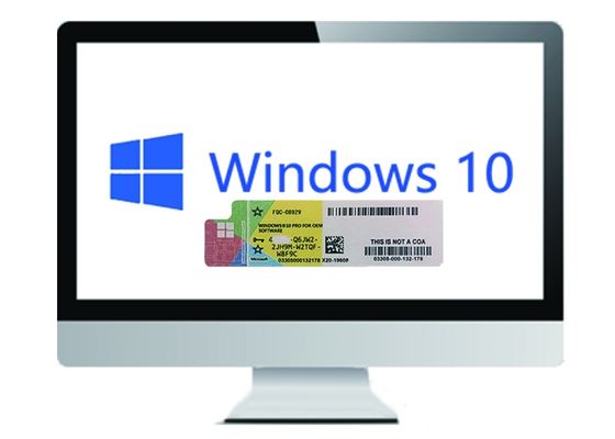중국 Microsoft Windows 10 직업적인 면허 COA 스티커 독일어 64bit 협력 업체