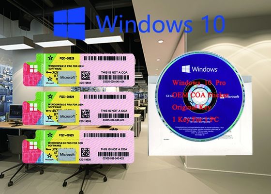 중국 진짜 Windows 10 직업적인 COA 32 조금 x 64 조금 다 언어 FQC 08929 협력 업체