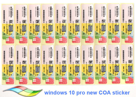 중국 PC 또는 정제 Windows 10 직업적인 COA 스티커 100% 본래 Customizable FQC 협력 업체