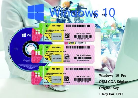 중국 100% 확실한 Windows는 온라인으로 10의 직업적인 COA 스티커 64 조금 체계 활성화합니다 협력 업체