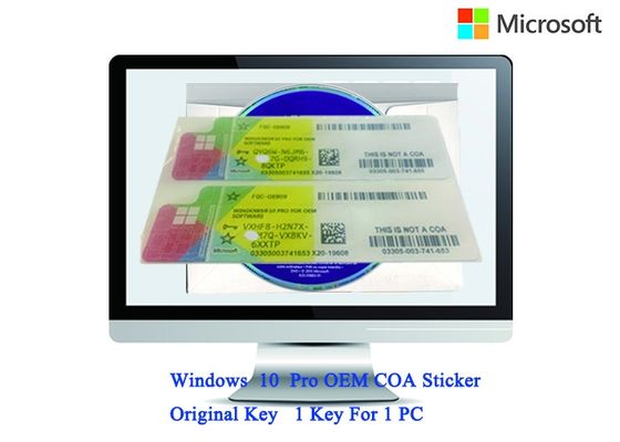 중국 Windows 확실한 10 제품 중요한 32bit/64bit 운영 체계 COA X20 가득 차있는 버전 소프트웨어 협력 업체