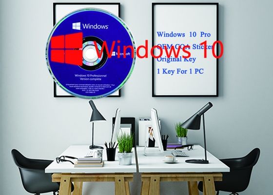 중국 마이크로소프트 승리 10 직업적인 제품 열쇠 소프트웨어 스티커 64bit 온라인으로 DVD + OEM 중요한 활성화, Microsoft Windows 10 직업적인 DVD 협력 업체